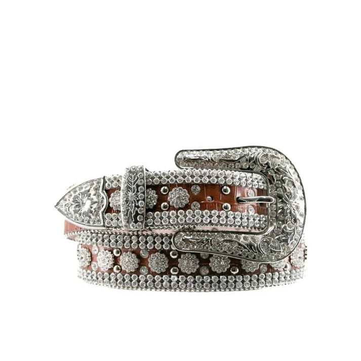 Angel Ranch Crystal Brown Western Belt