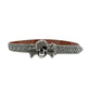 Metal Skull Buckle Silver & Multi Rhinestone Studded Belt