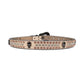 Skull Beige Strap Gold & Silver Rhinestone Belt