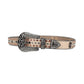 Skull Beige Strap Gold & Silver Rhinestone Belt