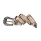 Skull Beige Strap Gold & Silver Rhinestone Belt