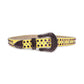 Yellow Strap Purple & Metal Studded Rhinestone Belt