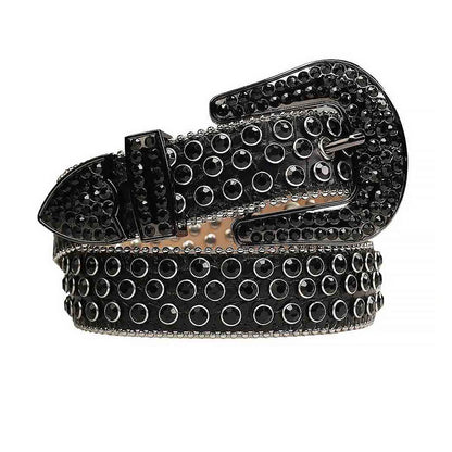 Black Crystal Rhinestone Belt