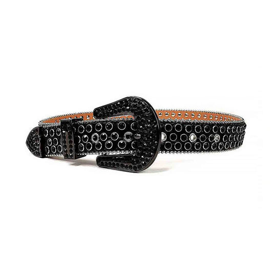 Black Crystal Rhinestone Belt