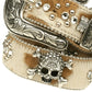 Western Skull Rhinestone Bling Belt