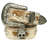 Western Skull Rhinestone Bling Belt