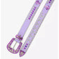 Purple Rhinestone Cross Western Belt