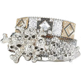 Blinged-Out Skull Rhinestone Belt