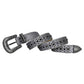 Glitter Grey Black Studded Rhinestone Belt