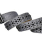 Glitter Grey Black Studded Rhinestone Belt