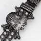 Gengar Buckle Black & Crystal Rhinestone Studded Belt